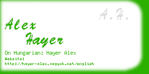 alex hayer business card